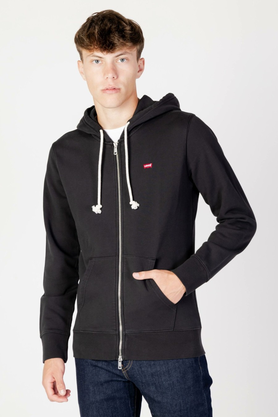 Uomo Levi's® | Felpa Con Cappuccio Levi'S® New Original Zip Up Nero