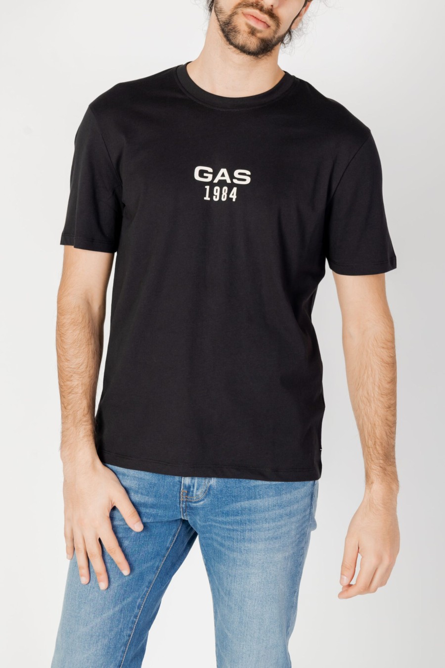 Uomo Gas | T-Shirt Gas Dharis 1984 Nero