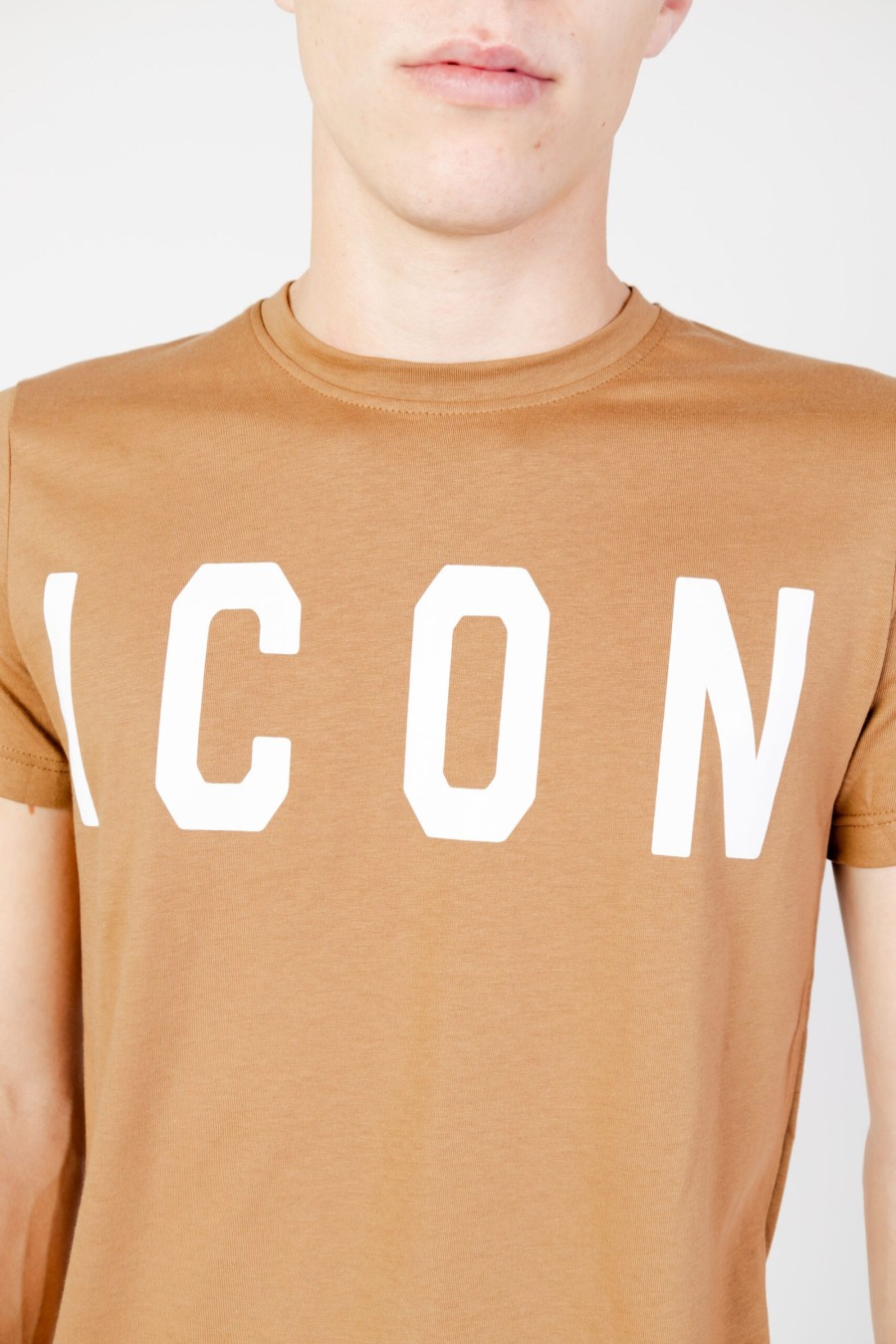 Uomo Icon | T-Shirt Icon Logo Beige Scuro