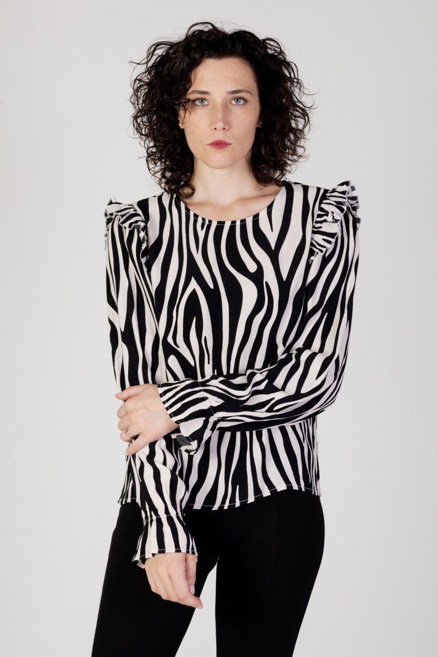 Donna Vila Clothes | Bluse Manica Lunga Vila Clothes Vifini O-Neck L/S Top - Noos Bianco