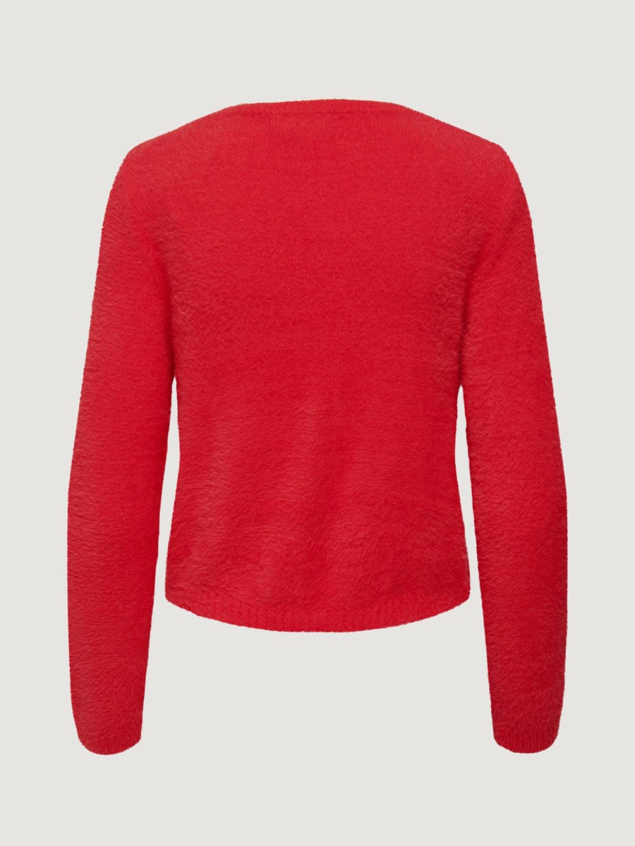 Donna Only | Maglione Only Onlpiumo Ls O-Neck Knt Rosso