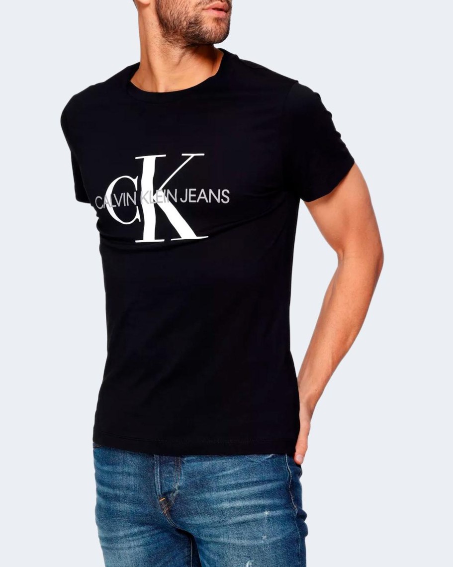 Uomo Calvin Klein | T-Shirt Calvin Klein Core Monogram Slim Tee Nero