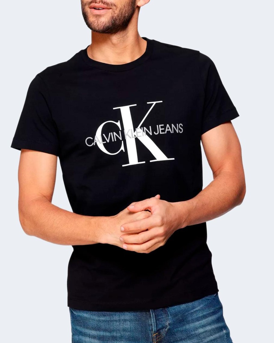 Uomo Calvin Klein | T-Shirt Calvin Klein Core Monogram Slim Tee Nero