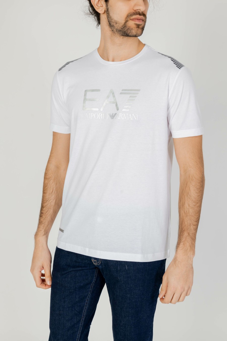 Uomo EA7 | T-Shirt Ea7 Bianco