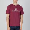 Uomo Aquascutum | T-Shirt Aquascutum Active Big Logo Bordeaux