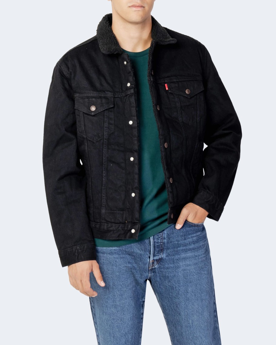 Uomo Levi's® | Giacchetto Levi'S® Type 3 Sherpa Trucker Berk Sherpa Trucke 16365-0100 Nero