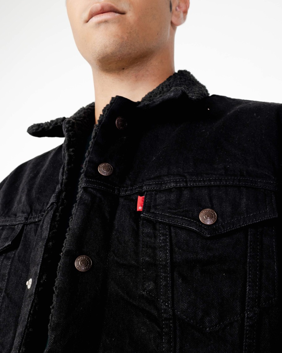 Uomo Levi's® | Giacchetto Levi'S® Type 3 Sherpa Trucker Berk Sherpa Trucke 16365-0100 Nero