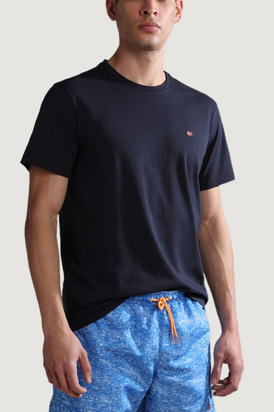 Uomo Napapijri | T-Shirt Napapijri Salis Ss Sum Blu Marine