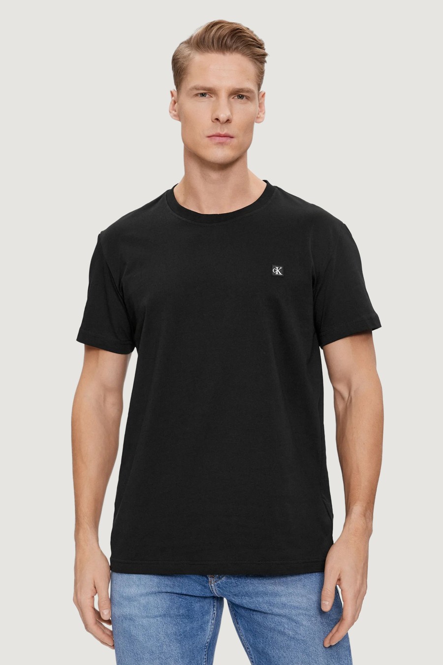 Uomo Calvin Klein | T-Shirt Calvin Klein Embro Badge Nero