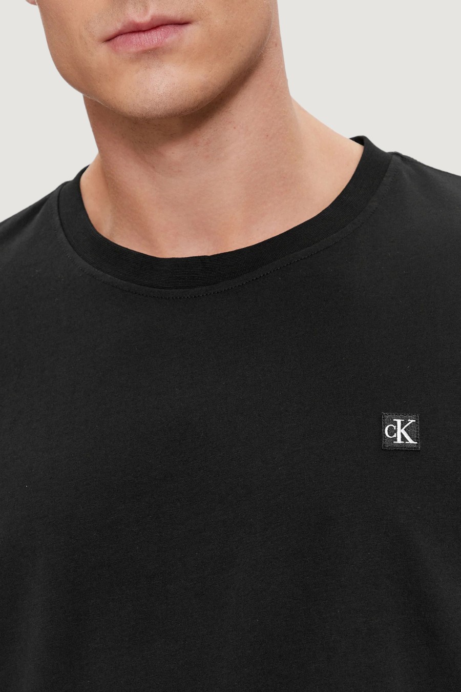 Uomo Calvin Klein | T-Shirt Calvin Klein Embro Badge Nero