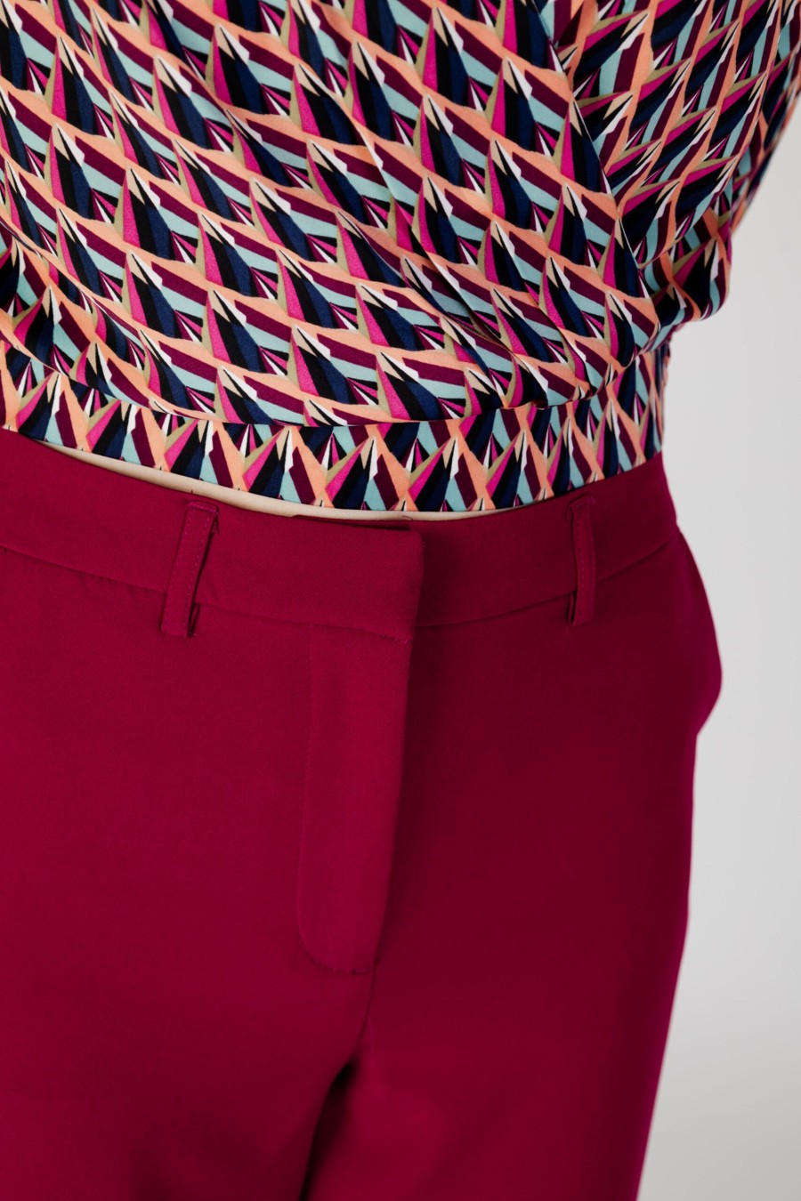 Donna Vila Clothes | Pantaloni A Palazzo Vila Clothes Vikamma Hw Pant Noos Bordeaux