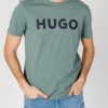 Uomo Hugo | T-Shirt Hugo Dulivio 10229761 01 Verde Scuro