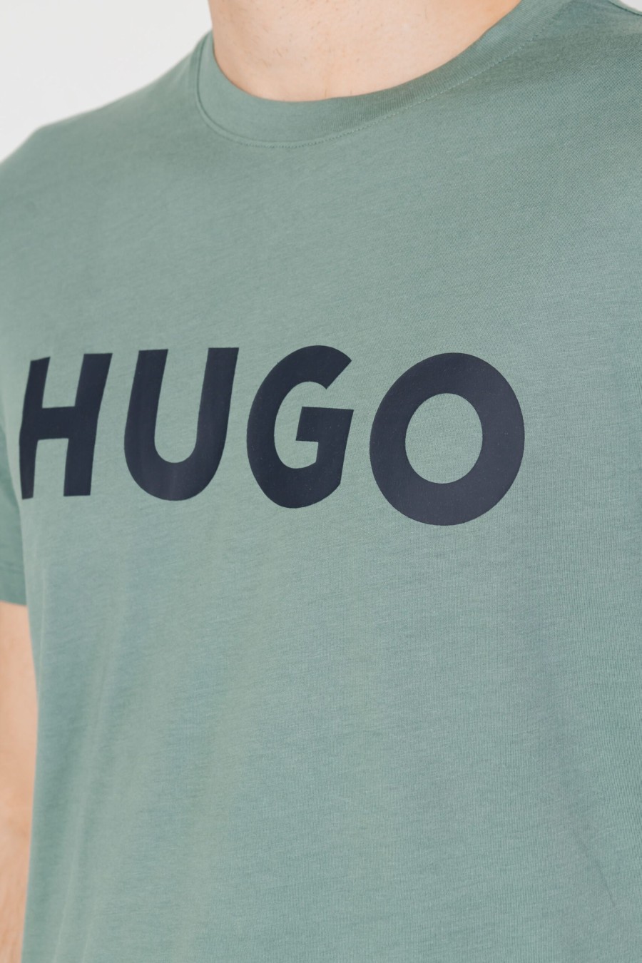 Uomo Hugo | T-Shirt Hugo Dulivio 10229761 01 Verde Scuro