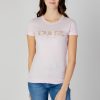 Donna Guess | T-Shirt Guess Ss Cn Bold Logo Rosa