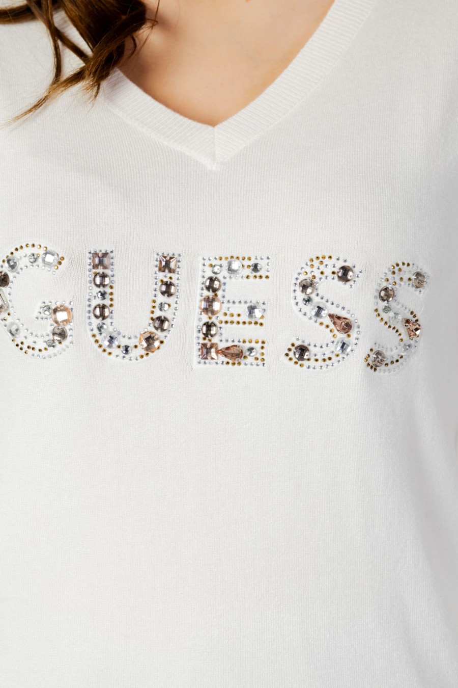 Donna Guess | Maglia Guess Hailey Logo Bianco