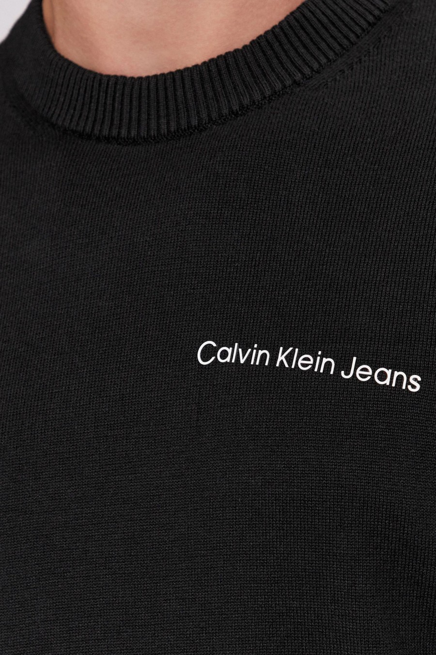 Uomo Calvin Klein | Maglione Calvin Klein Institutional Essent Nero