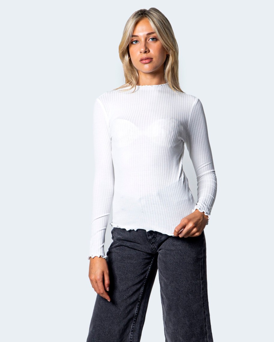 Donna Only | Dolcevita Only Emma L/S High Neck Top Noos Jrs Bianco