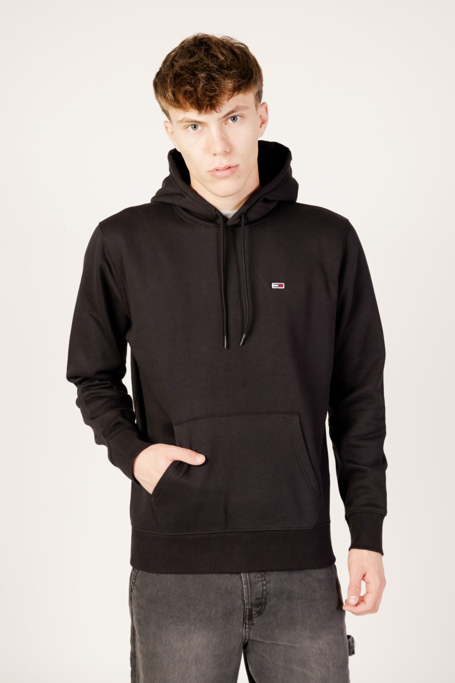 Uomo Tommy Hilfiger | Felpa Con Cappuccio Tommy Hilfiger Tjm Regular Fleece H Nero