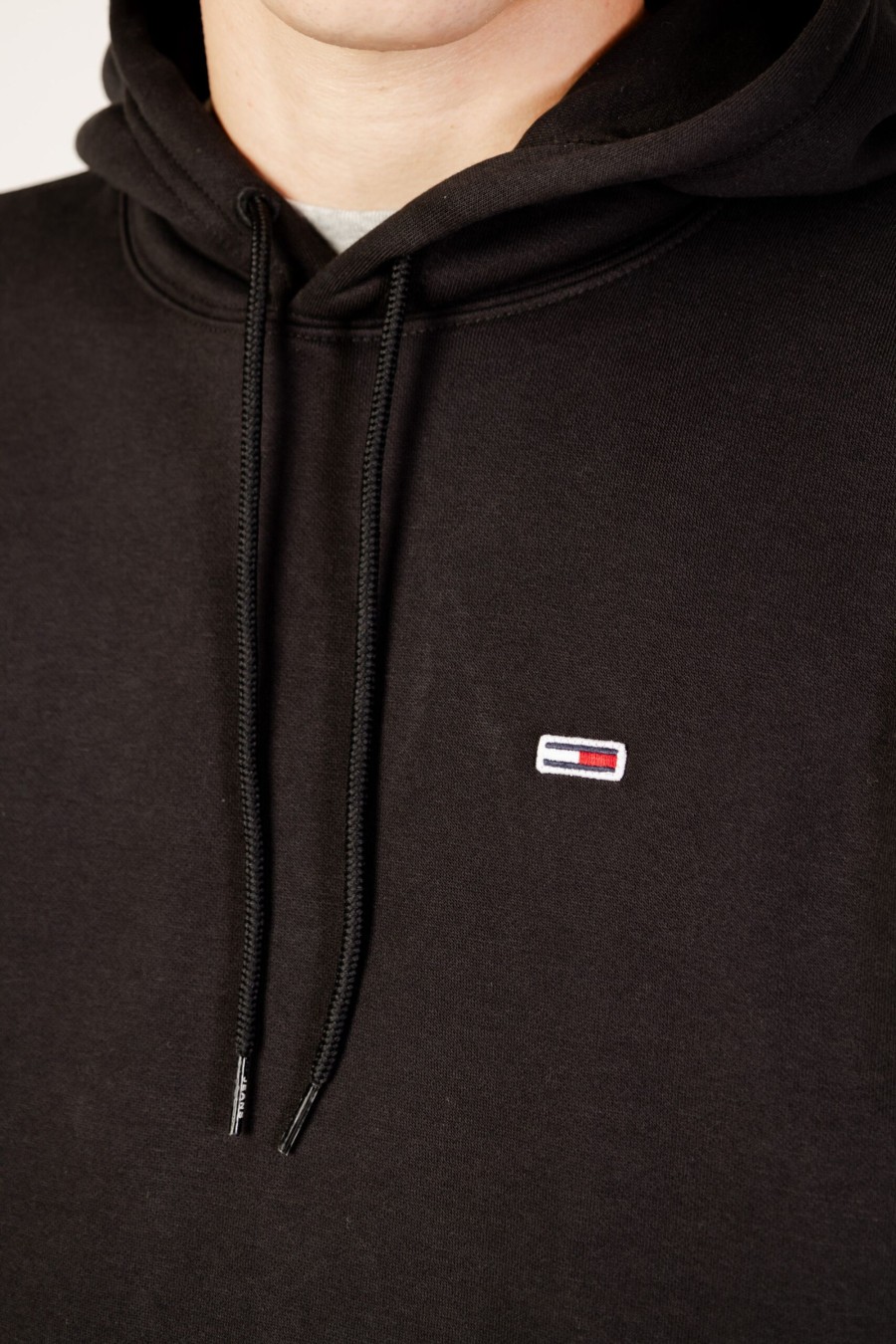 Uomo Tommy Hilfiger | Felpa Con Cappuccio Tommy Hilfiger Tjm Regular Fleece H Nero