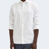 Uomo Selected | Camicia Manica Lunga Selected Slhslimethan Shirt Ls Cut Away B Noos Bianco