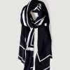 Donna Calvin Klein | Pashmina Calvin Klein Logo Jq Scarf O/Print 70X180 Nero