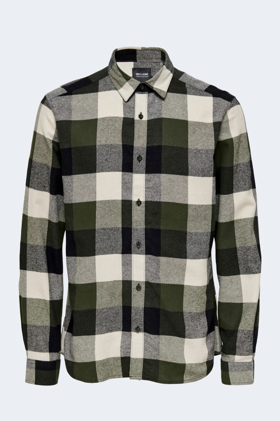 Uomo Only & Sons | Camicia Manica Lunga Only & Sons Onsgudmund Ls 3T Check Shirt Noos Verde Scuro