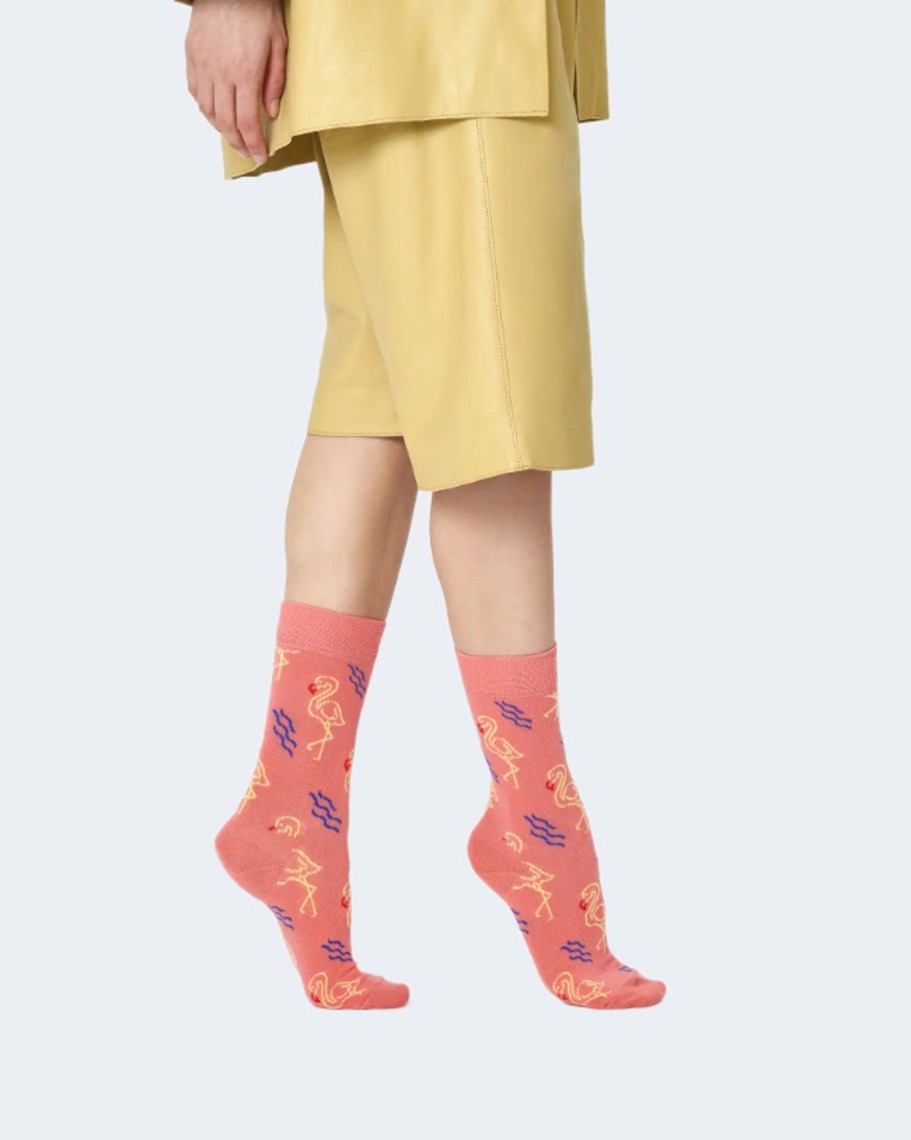 Donna Happy Socks | Calzini Happy Socks Flamingo Sock Pesca