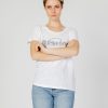 Donna Blauer | T-Shirt Blauer Bianco