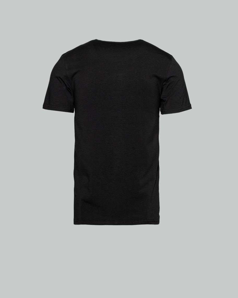 Uomo Aquascutum | T-Shirt Intimo Aquascutum Underwear T-Shirt Nero