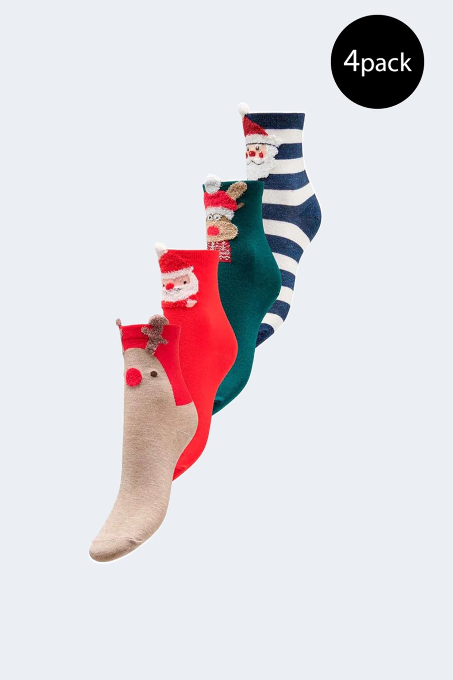 Donna Only | Calzini Only Onlxia Multi Xmas Sock Box 4-Pack Rosso