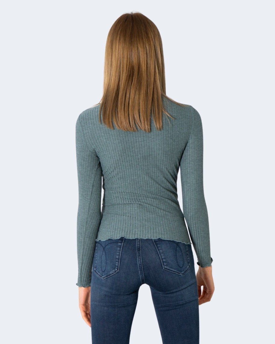 Donna Only | Maglia Only Emma L/S High Neck Top Noos Jrs Verde