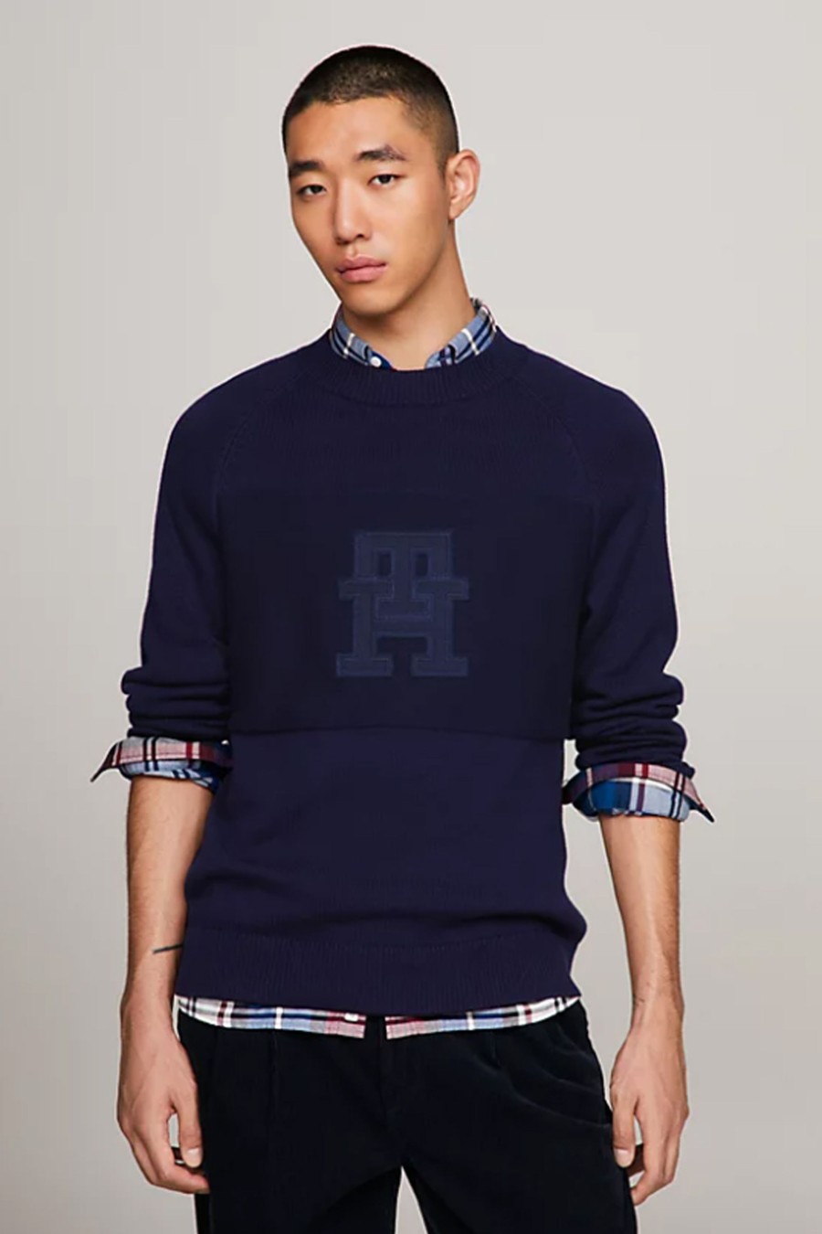 Uomo Tommy Hilfiger | Maglione Tommy Hilfiger Monogram Crew Neck Blu