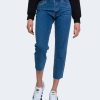 Donna Only | Jeans Mom Only Onlemily Hw St Raw Cr An Mae05 Noos Blue Denim Scuro