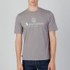 Uomo Aquascutum | T-Shirt Aquascutum Active Big Logo Grigio