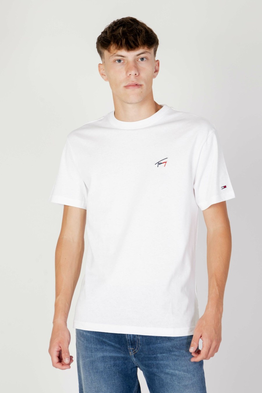 Uomo Tommy Hilfiger | T-Shirt Tommy Hilfiger Tjm Clsc Signature T Bianco