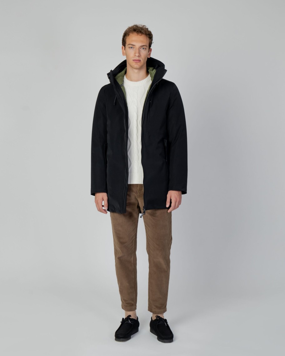 Uomo Aquascutum | Parka Aquascutum Active 3-Way Parka Nero