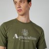 Uomo Aquascutum | T-Shirt Aquascutum Active Big Logo Verde Oliva