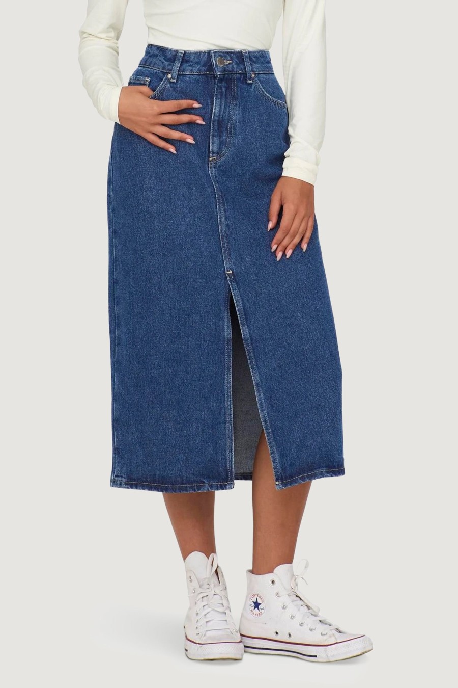 Donna Only | Longuette Only Onlbianca Midi Dnm Rea Noos Blue Denim