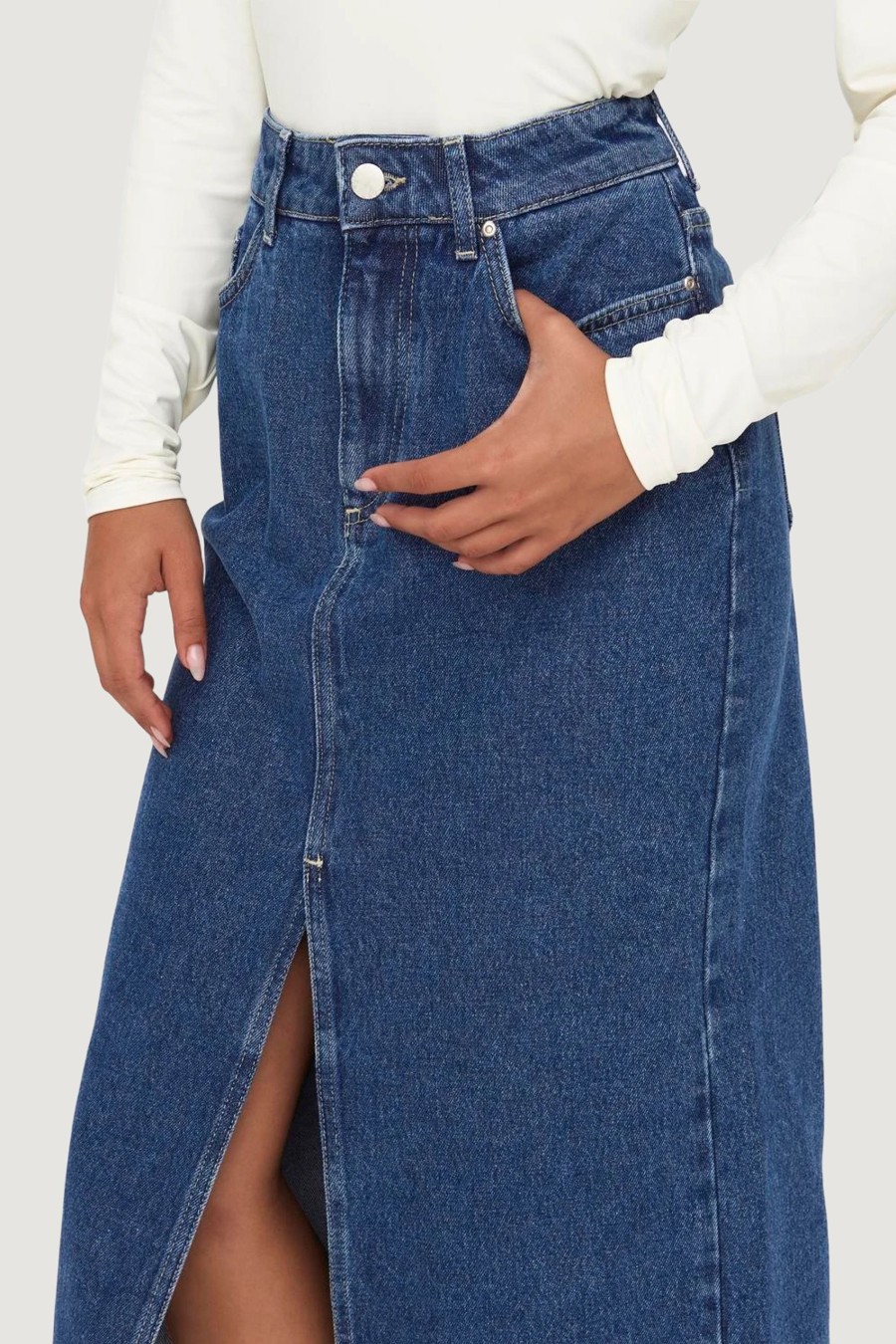 Donna Only | Longuette Only Onlbianca Midi Dnm Rea Noos Blue Denim