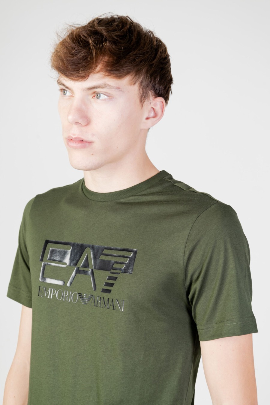 Uomo EA7 | T-Shirt Ea7 Verde Oliva