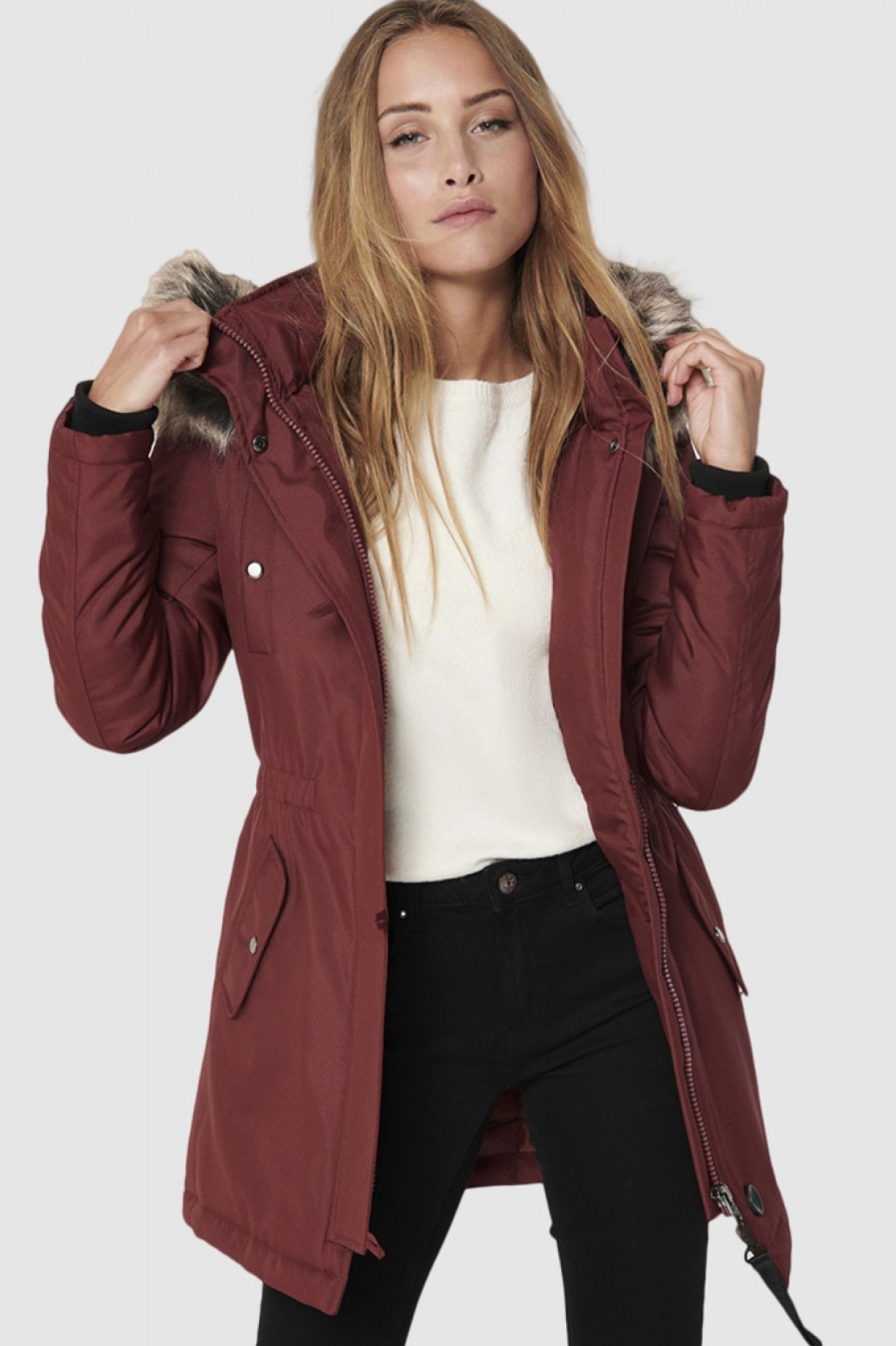 Donna Only | Parka Only Onliris Fur Winter Bordeaux