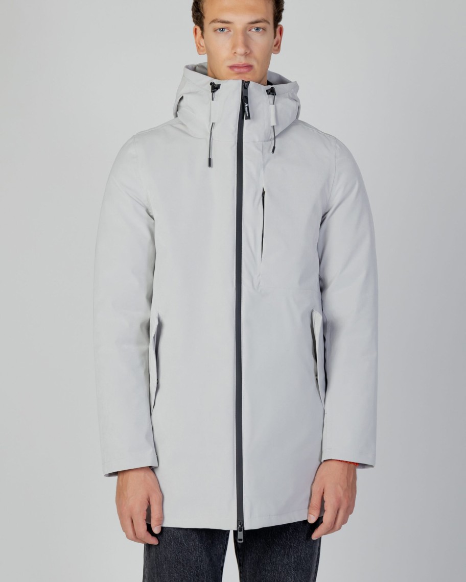 Uomo Aquascutum | Parka Aquascutum Active 3-Way Parka Grigio Chiaro