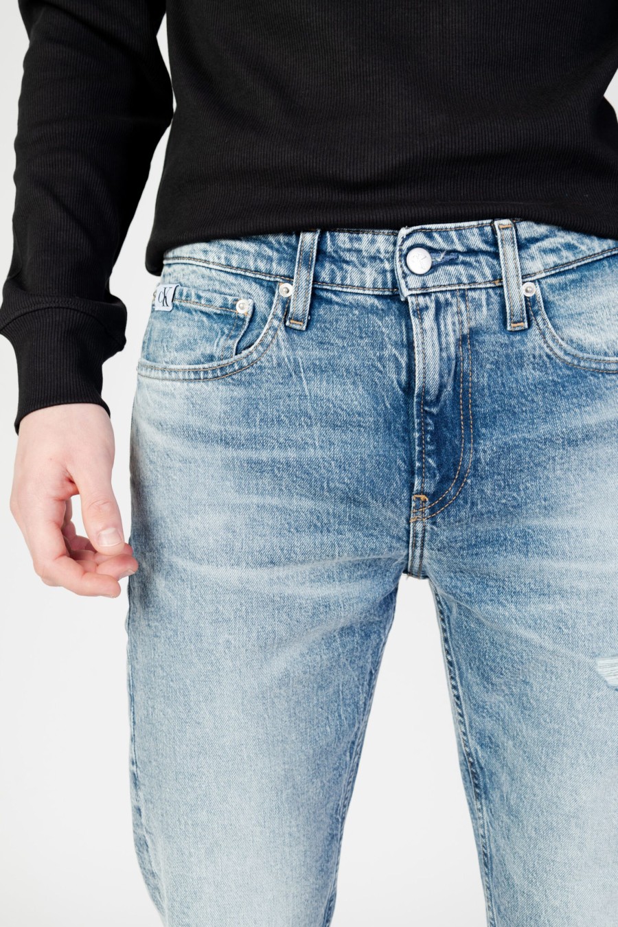 Uomo Calvin Klein | Jeans Tapered Calvin Klein Slim Denim Chiaro