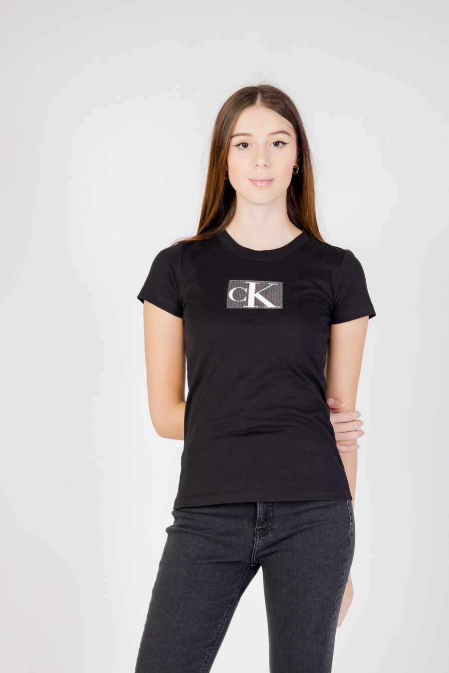 Donna Calvin Klein | T-Shirt Calvin Klein Sequin Nero