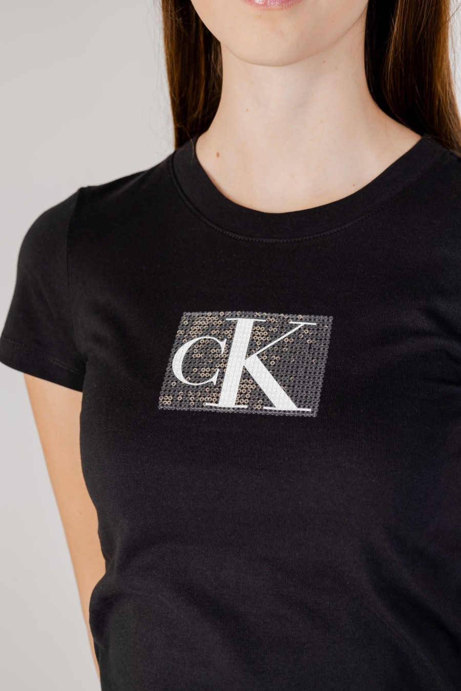 Donna Calvin Klein | T-Shirt Calvin Klein Sequin Nero