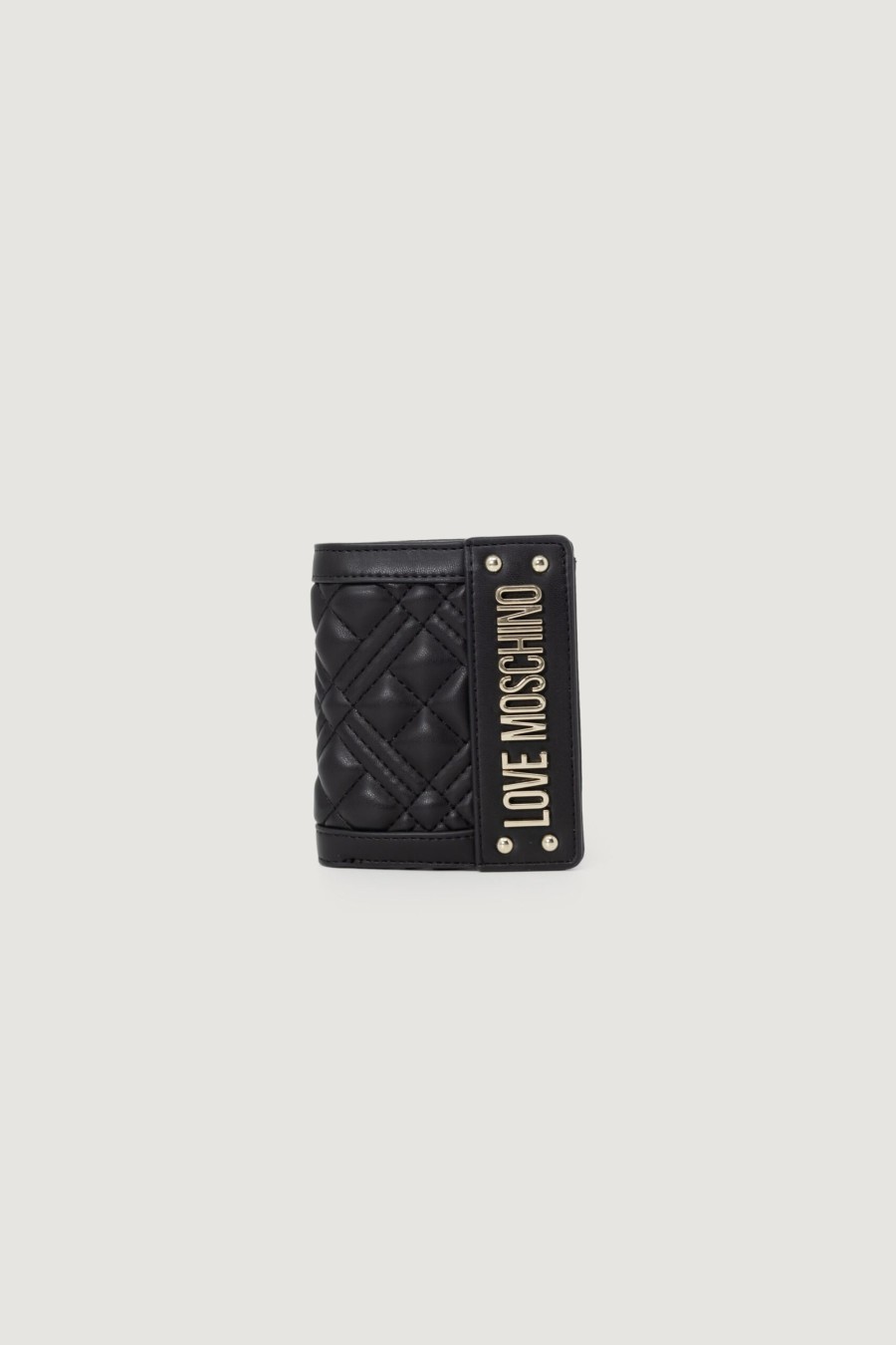 Donna Love Moschino | Portafoglio Piccolo Love Moschino Quilted Black Gold