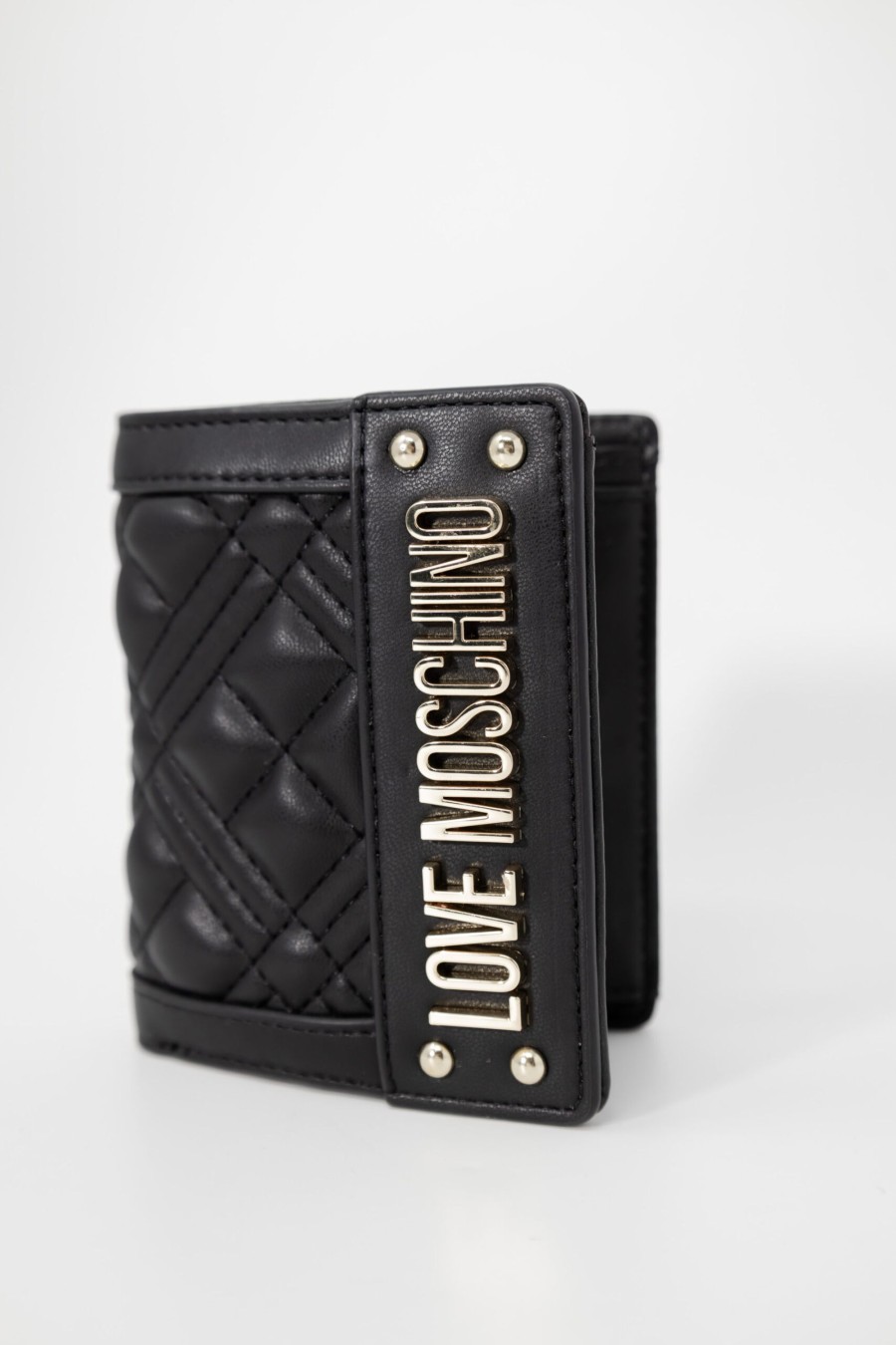 Donna Love Moschino | Portafoglio Piccolo Love Moschino Quilted Black Gold