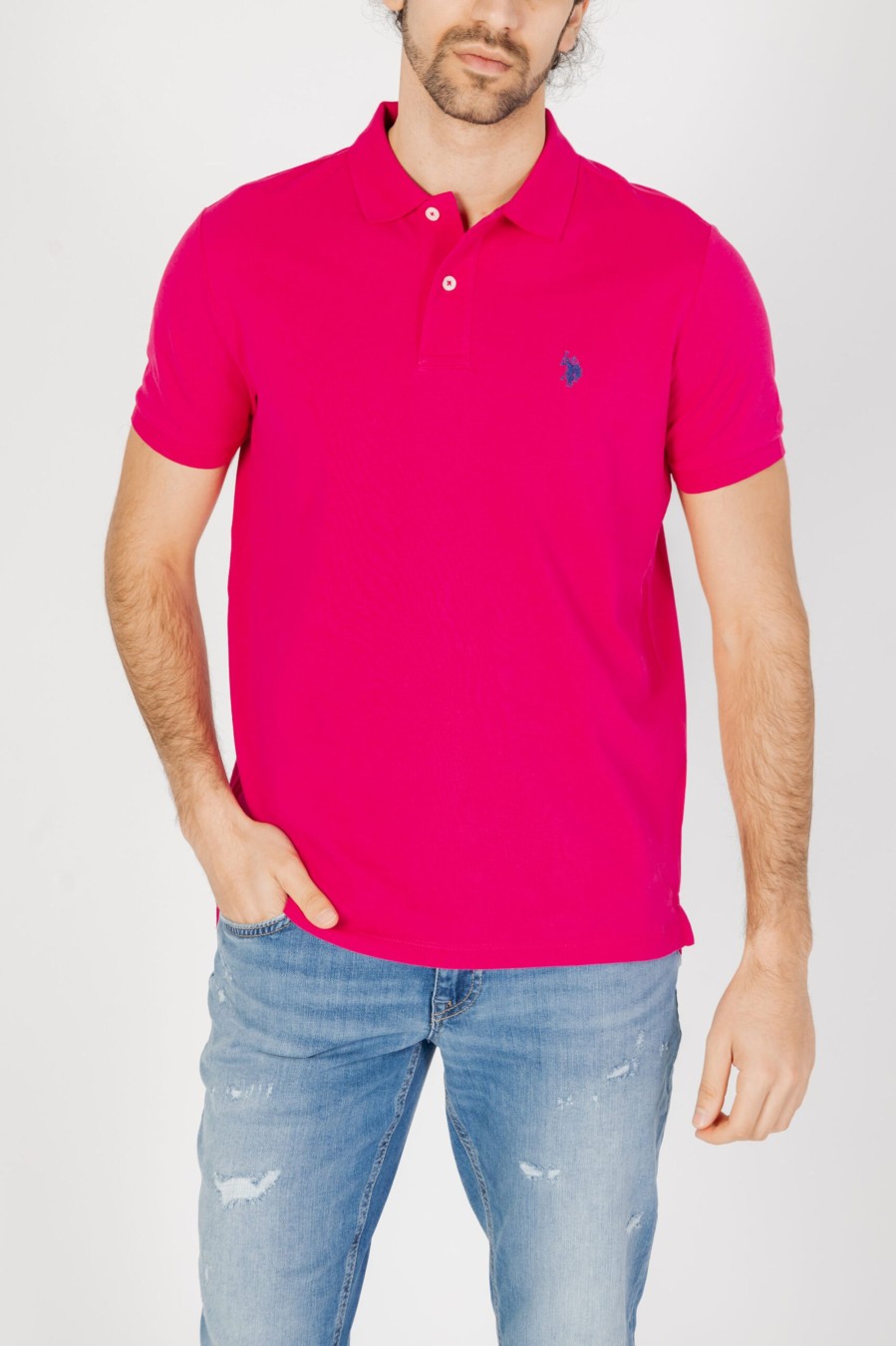 Uomo U.S. Polo Assn. | Polo Manica Corta U.S. Polo Assn. King Magenta