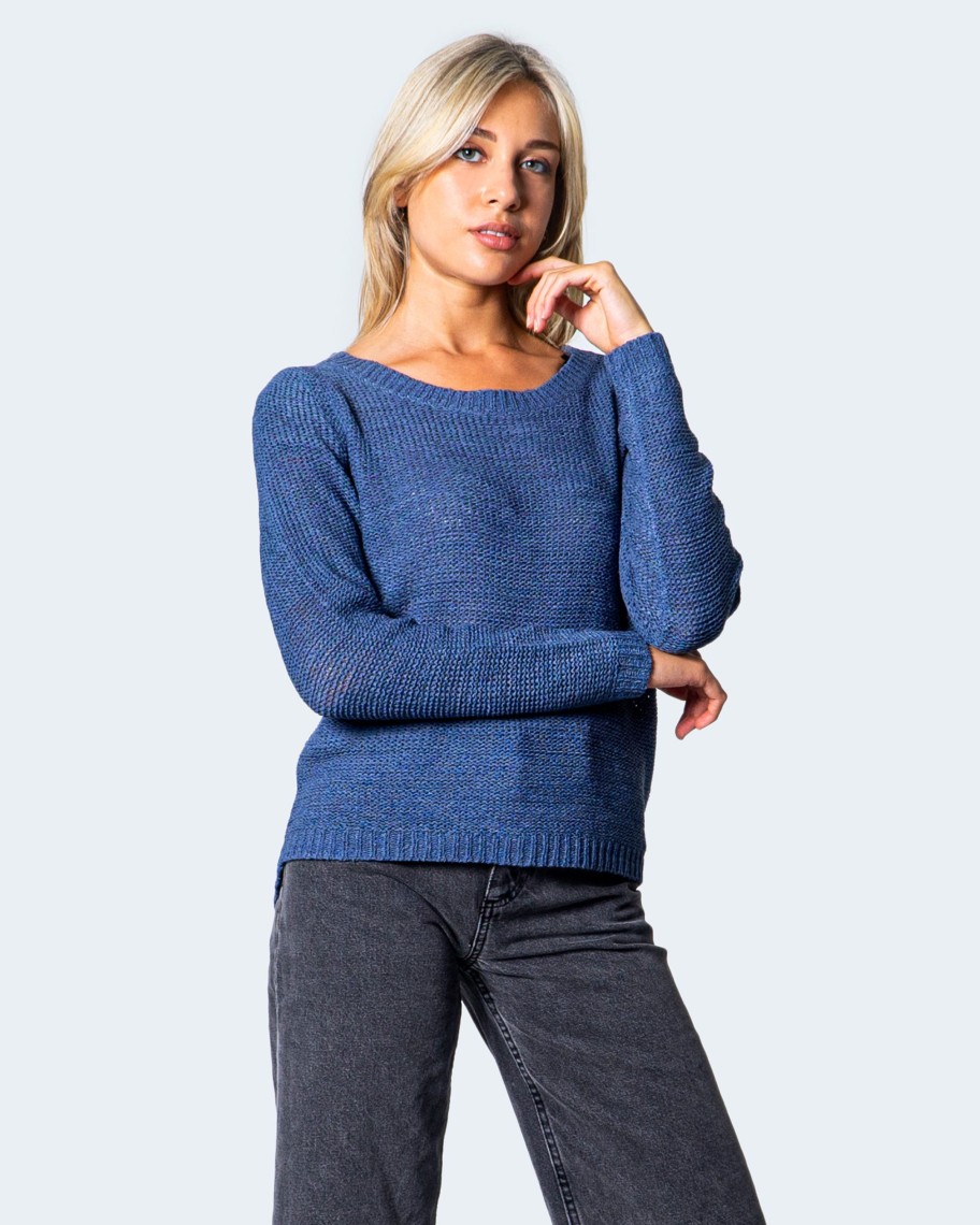 Donna Only | Maglione Only Onlgeena Xo L/S Knt Noos Blu Chiaro