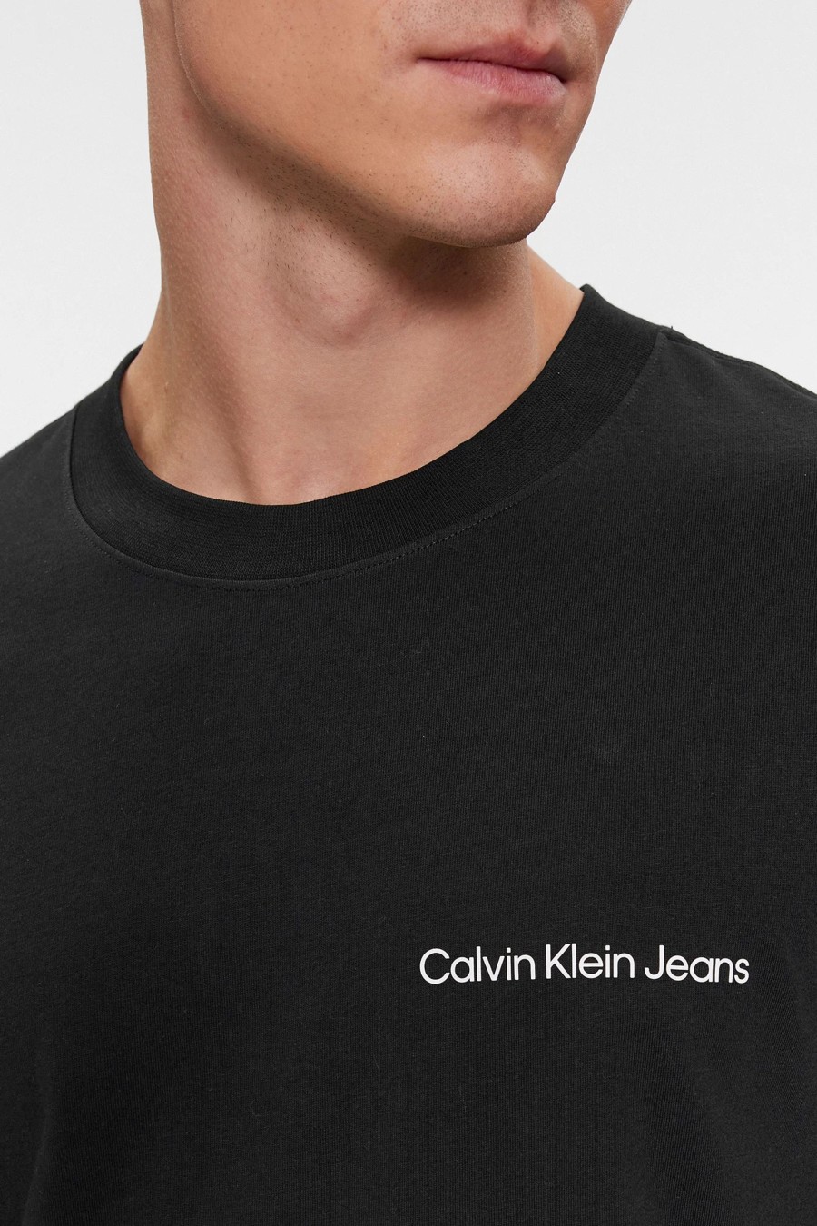 Uomo Calvin Klein | T-Shirt Calvin Klein Institutional Nero